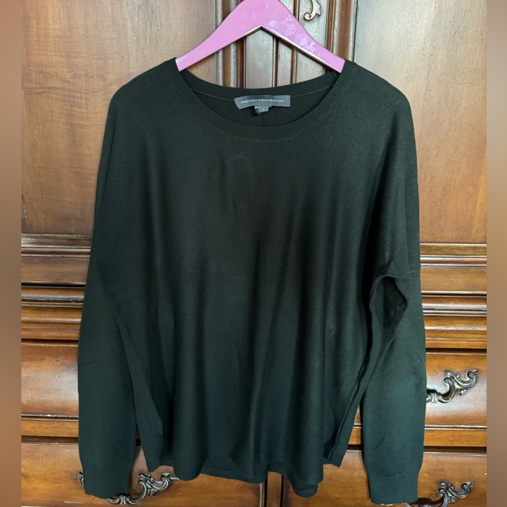 French Connection Army Green Knit Sweater